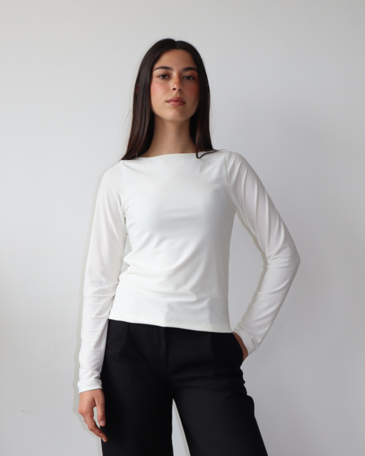 Top Iris Blanco