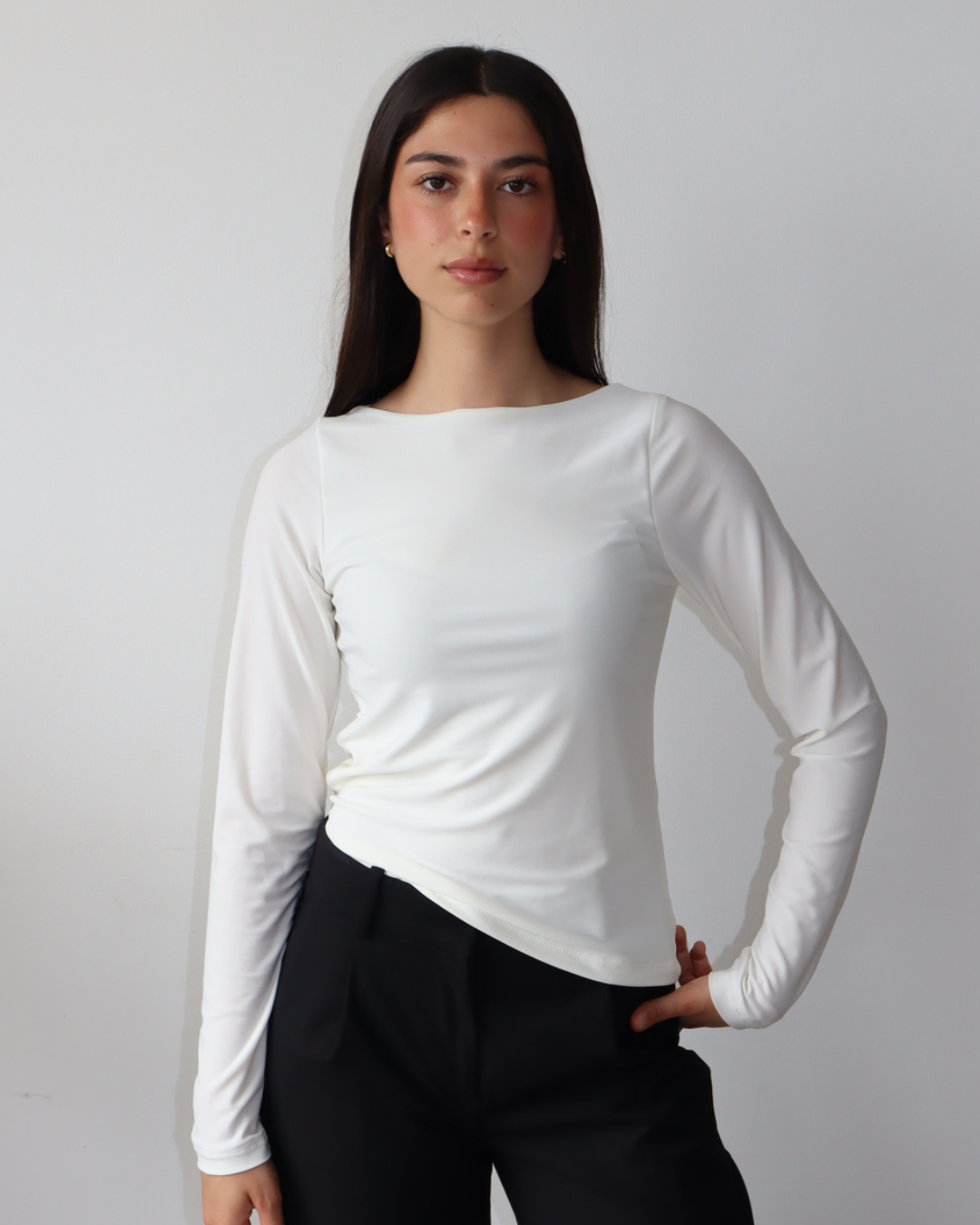 Top Iris Blanco